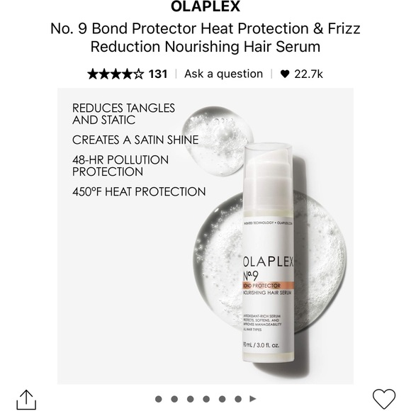 brand new OLAPLEX Nº.9 BOND PROTECTOR NOURISHING HAIR SERUM - Picture 3 of 5